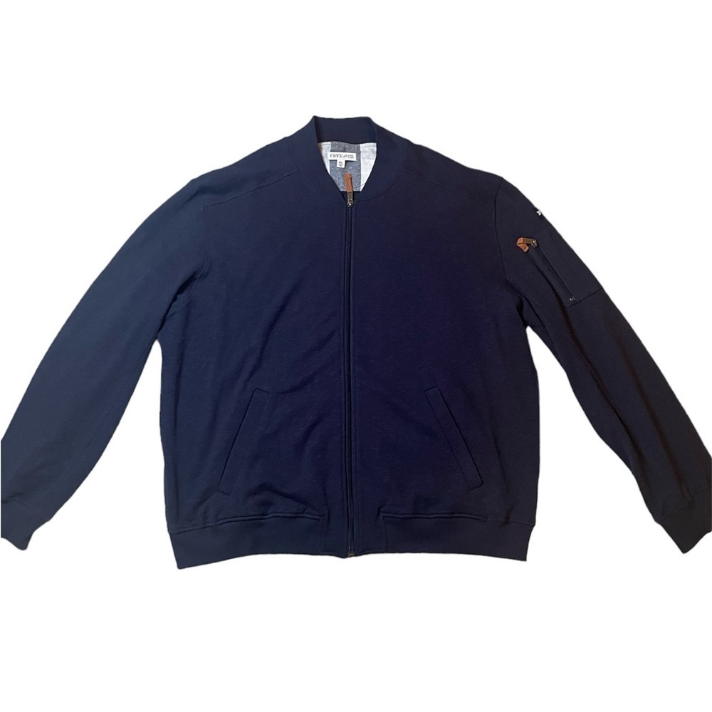 FRYE AND CO. XXL Navy Jacket Zip Up Top Men’s Casual‎